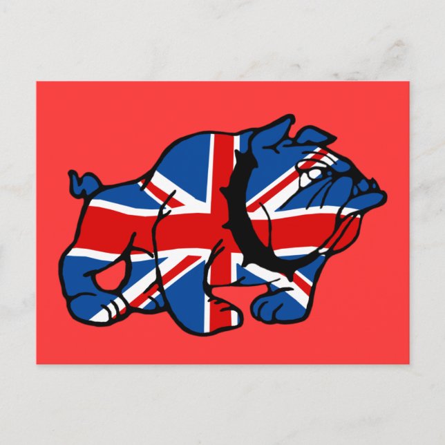 Carte Postale Drapeau britannique patriotique (Devant)