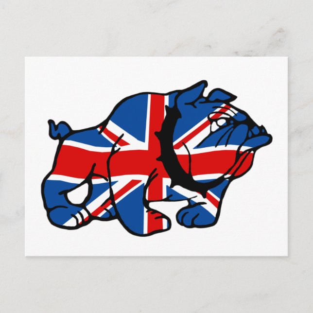 Carte Postale Drapeau britannique patriotique (Devant)