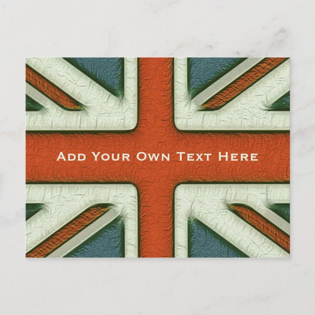 Carte Postale Drapeau britannique personnalisé (Devant)