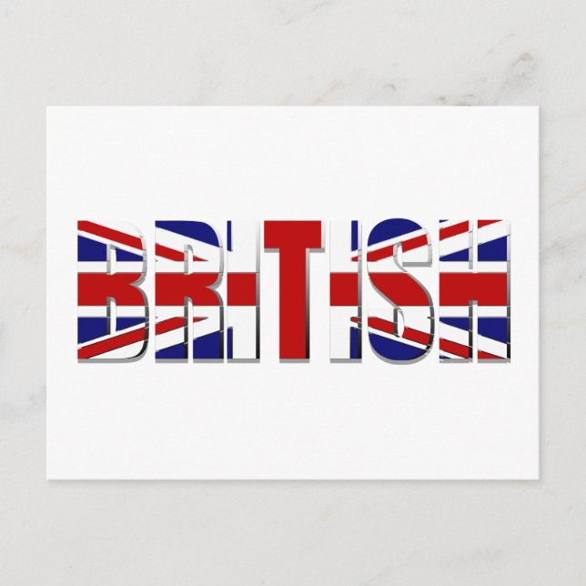 Carte Postale Drapeau britannique Royaume-Uni Angleterre Pays de (Devant)