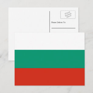 Carte Postale Drapeau bulgare, Drapeau de Bulgarie