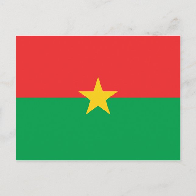 Carte postale Drapeau Burkina Faso (Devant)