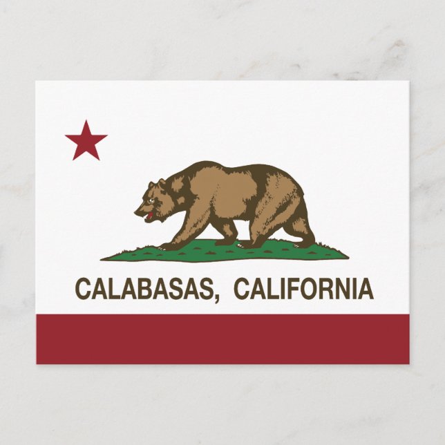 Carte Postale Drapeau californien Calabasas (Devant)