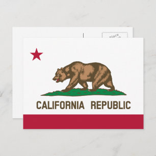 Carte Postale Drapeau californien, Drapeau californien