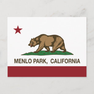 Carte Postale Drapeau californien Menlo Park