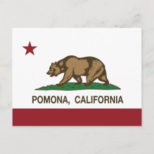 Carte Postale Drapeau californien Pomona