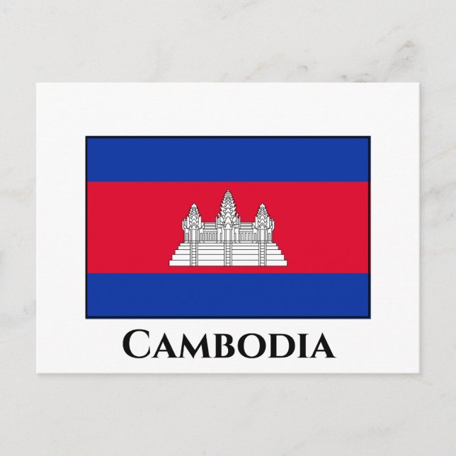 Carte Postale Drapeau cambodgien (Devant)