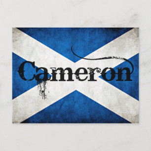 Carte Postale drapeau cameron grunge