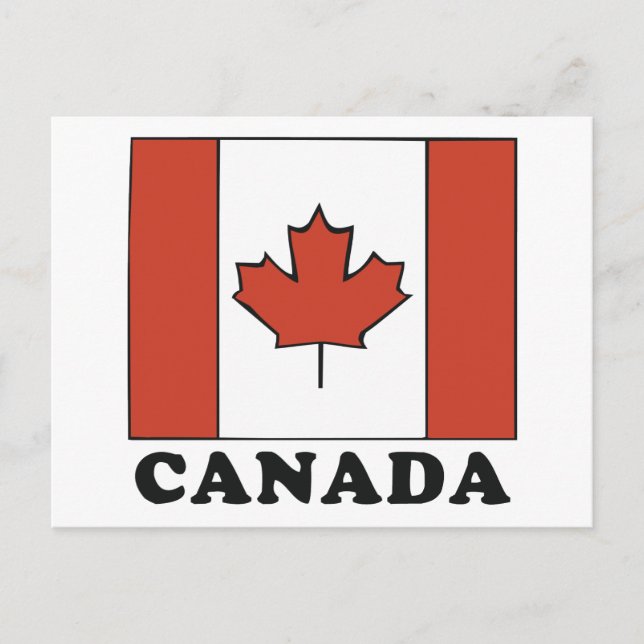 Carte Postale Drapeau canadien (Devant)