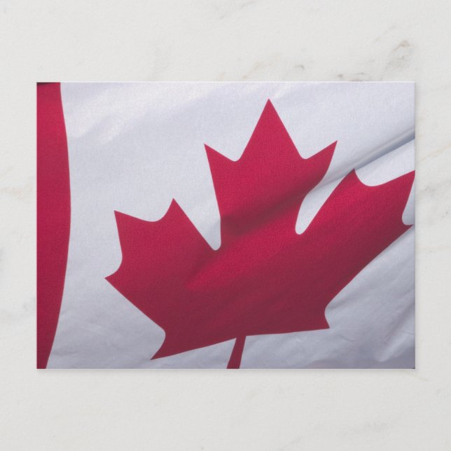 Carte Postale Drapeau canadien. (Devant)