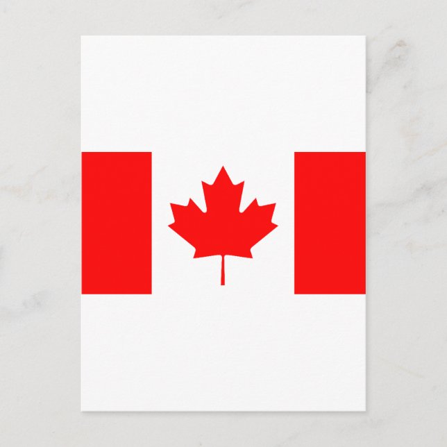 Carte Postale Drapeau canadien (Devant)