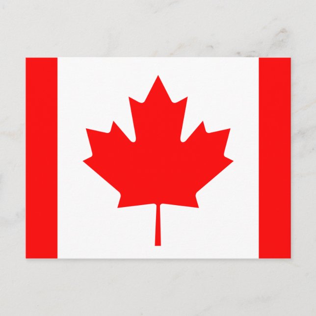 Carte Postale Drapeau canadien (Devant)