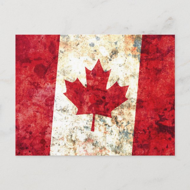 Carte Postale Drapeau canadien (Devant)