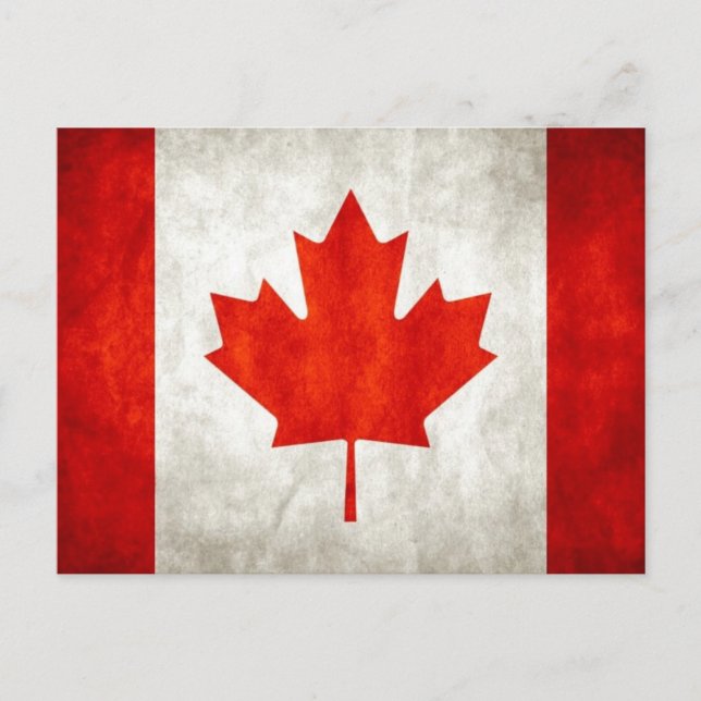 Carte Postale Drapeau canadien (Devant)