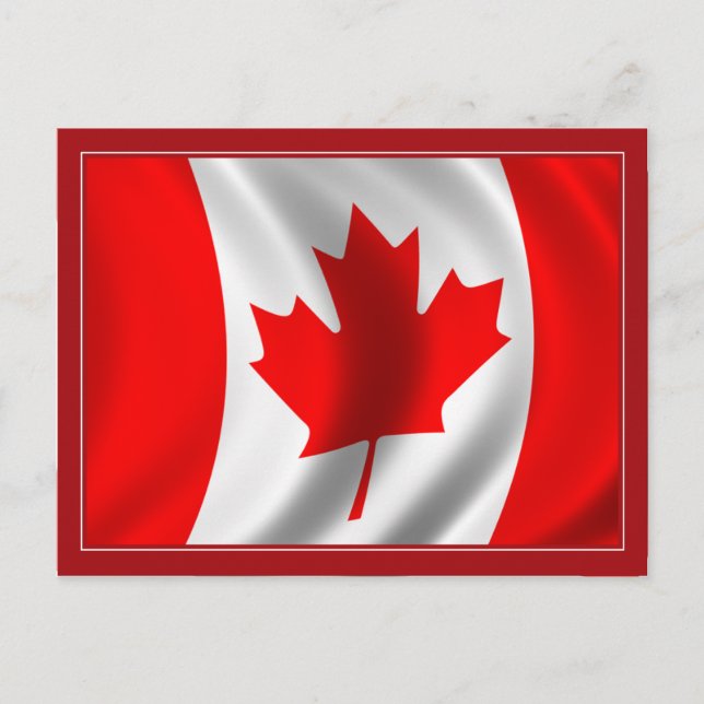 Carte Postale Drapeau canadien (Devant)