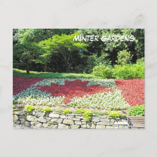 Carte Postale Drapeau canadien de fleurs (Devant)