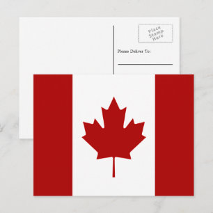 Carte Postale Drapeau canadien, drapeau du Canada