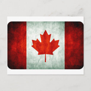 Carte Postale Drapeau canadien en détresse