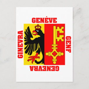 Carte Postale Drapeau canton de Genève Suisse