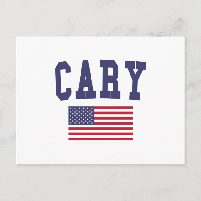Carte Postale Drapeau Cary US (Devant)