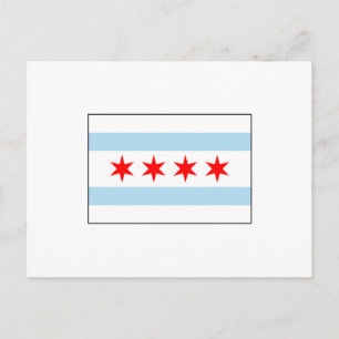 Carte Postale Drapeau Chicago, Illinois États-Unis