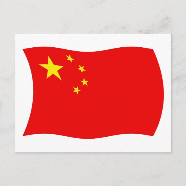 Carte postale Drapeau Chine (Devant)