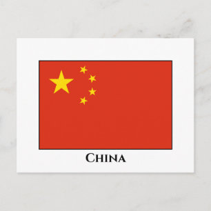 Carte Postale Drapeau chinois