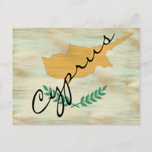 Carte Postale Drapeau chypriote en détresse