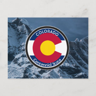 Carte Postale Drapeau circulaire du Colorado