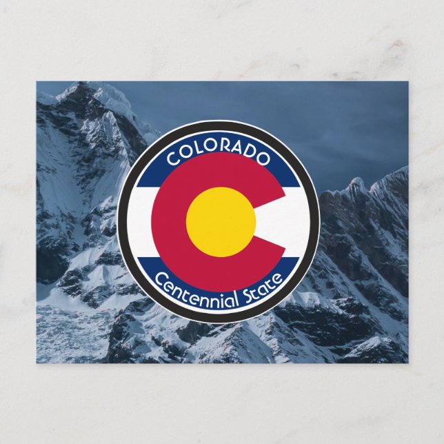 Carte Postale Drapeau circulaire du Colorado (Devant)