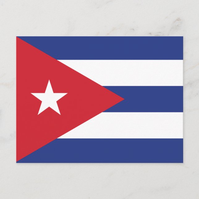 Carte Postale Drapeau clair de Cuba (Devant)