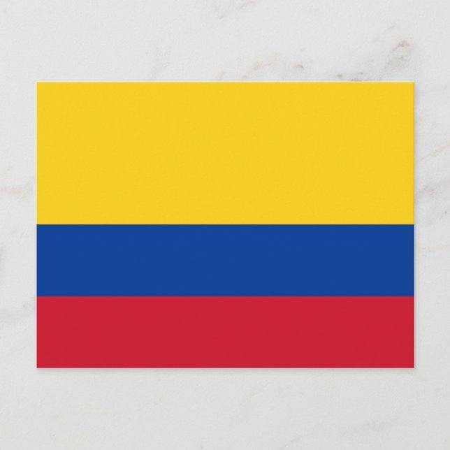 Carte Postale Drapeau Colombie (Devant)