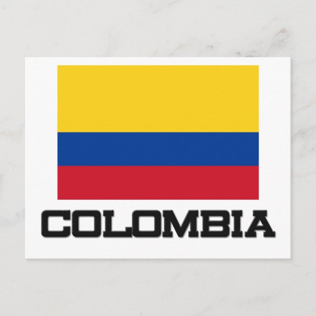 Carte Postale Drapeau Colombie (Devant)