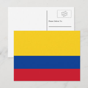 Carte Postale Drapeau colombien, Drapeau de la Colombie
