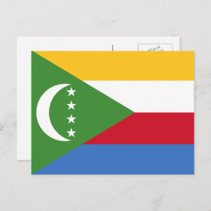 Carte Postale Drapeau comorien, Drapeau des Comores