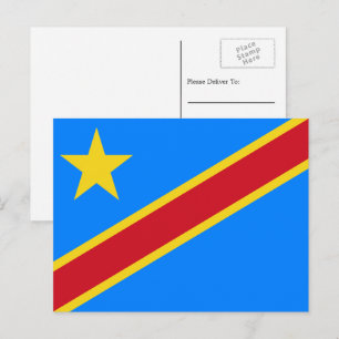 Carte Postale Drapeau congolais, Drapeau de la RDC