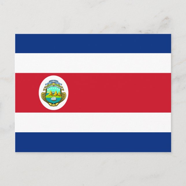 Carte Postale Drapeau Costa Rica (Devant)