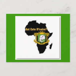 Carte Postale Drapeau "Côte d'Ivoire" T-Shirt Et Etc