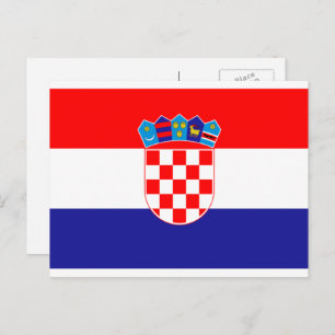 Carte Postale Drapeau croate, Drapeau de Croatie