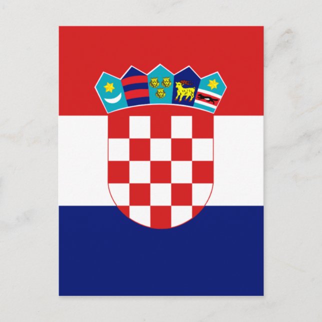 Carte Postale Drapeau croate - Trobojnica (Devant)