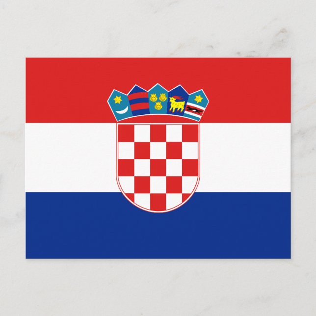 Carte postale Drapeau Croatie (Devant)
