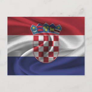 Carte Postale Drapeau Croatie