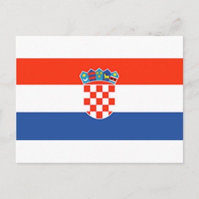 Carte Postale Drapeau Croatie (Devant)