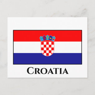 Carte Postale Drapeau Croatie