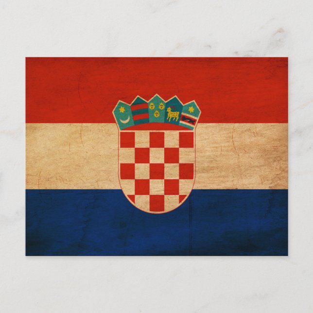 Carte Postale Drapeau Croatie (Devant)
