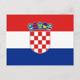 Carte Postale Drapeau Croatie HR Hrvatska