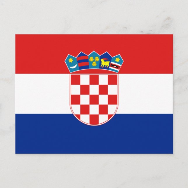 Carte Postale Drapeau Croatie HR Hrvatska (Devant)