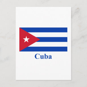 Carte Postale Drapeau Cuba avec nom