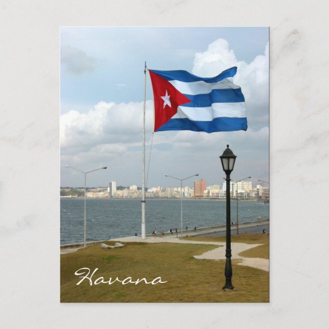 Carte Postale drapeau cuba havana (Devant)