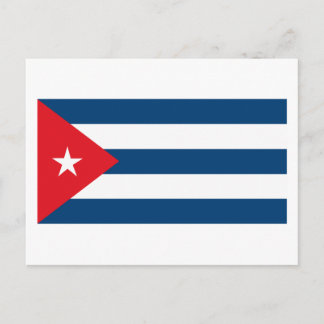 Carte postale drapeau cubain